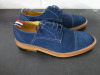 Pair of Baldinini Vero Cuoio Men's Lace up Shoe in Blue Suede Leather Upper. New/Unworn with Anti Slip Soles inside Box. Size 42 or 43 (Not Marked). - 5