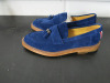 Pair of Baldiniini Vero Cuoio Men's Slip On Tassel Loafers Shoe in Blue Suede Leather Upper. New/Unworn with Anti Slip Soles inside Box. Size 42 or 43 But Not Marked. - 3