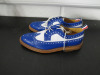 Pair of Baldinini Vero Cuoio Men's lace Up Shoes in Blue & White Leather Upper. New/Unworn with Anti Slip Sole in Box, Size 42/43 But Not Marked. - 3