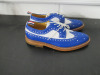 Pair of Baldinini Vero Cuoio Men's lace Up Shoes in Blue & White Leather Upper. New/Unworn with Anti Slip Sole in Box, Size 42/43 But Not Marked. - 5