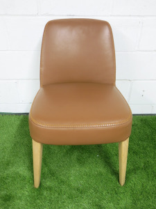 Antonio Citterio 'Maxalto Febo' B&B Italia Tan Leather Chair.