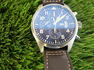 IWC Pilots Watch, Le Petit Prince, S/N 5232948 with IWC Brown Leather Strap. NOTE: appears unmarked.