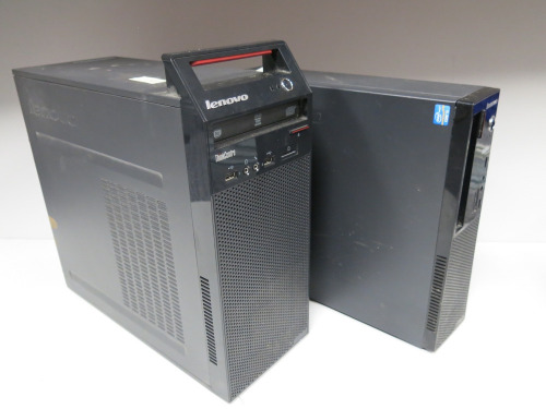 Lenovo ThinkCentre E73, Running Windows 10 Home. Intel Core i3-4150 @ 3.5GHz, 4GB RAM, 500GB HDD with 1 x Additional Lenovo PC, Model Thinkcentre Edge72 (NO RAM or HDD).