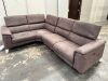 Faux Suede Leather Dark Grey Corner Sofa with Electric Recliner to Left Side, with Manual Headrests. Size 210 x 280 x 100cm - 4