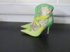 Pair of Baldinini Ladies Vero Cuoio Two Tone Green Leather & Snake Skin Shoes, Size 41, Appear Unworn. - 2