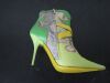Pair of Baldinini Ladies Vero Cuoio Two Tone Green Leather & Snake Skin Shoes, Size 41, Appear Unworn. - 4