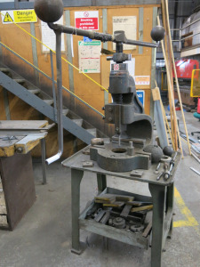 Norton 6DD Flypress on F.J.Edwards Ltd Bench with Assorted Tooling (As Viewed).