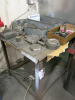 Metal Work Bench with 3 Drawers & Other Punch Machine Tooling. - 2