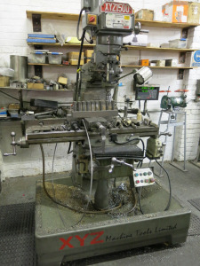 XYZ Machine Tools Universal Milling Machine, Model XYZ 15007S, S/N 971974, DOM. 02/1998, 3 Phase. Comes with Tooling (As Viewed).