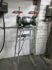 NU Power Bench Grinder, Model 0202B, 018545, 240v. NOTE: switch requires repair. - 2