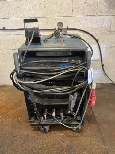 Miller Syncrowave 250 DX Tig Welder, S/N 907197, 3 Phase with Torch, XC600 Water Cooler & Foot Control.