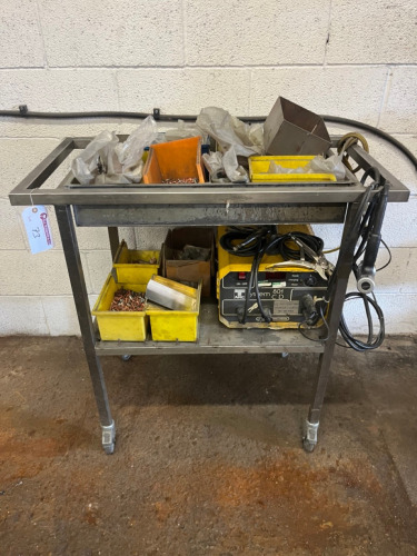 Taylor Arc System 801 CD Stud Welder, S/N 801/1392/96, 240V, Gun, Earth Strap & Stud Accessories in Bespoke Mobile Metal Trolley.