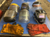 2 x Welding Helmets, 4 x Other Protective Helmets & 2 x Sets of Gloves.