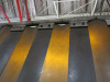 **WITHDRAWN** 85 x Plastic Welding Strip Curtains on Rail in Brown & Red. Individual Curtain Size 200 x 30cm. NOTE: buyer to dismantle. - 4