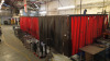 **WITHDRAWN** 85 x Plastic Welding Strip Curtains on Rail in Brown & Red. Individual Curtain Size 200 x 30cm. NOTE: buyer to dismantle. - 6