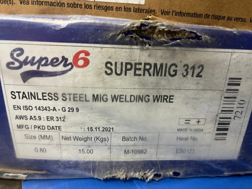 12 x Spools of Mig Welding Wire to Include: 4 x 0.80 15KG Spools, 3 x 1.0 15KG Spools & 5 x Assorted.