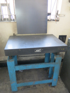 Calmet Calibration Table, No 52397, DOM 15/3/89. Size 3ft x 2ft.