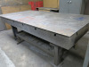 Courtburn T Slotted Metal Working Table. Size H80 x W250 x D126cm. - 2