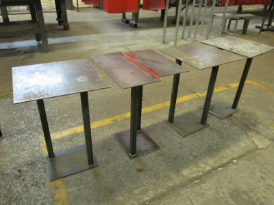 4 x Bespoke Box Metal & Steel Tressel/Table. Size H70.