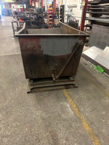 Metal Skip Bin with Forklift Attachment.