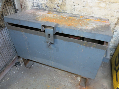 Lockable Chest with Quantity of Part Used Aerosols, Adhesive & Other (As Viewed).