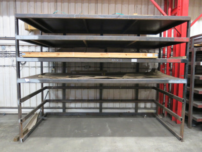 Metal Material Rack with 4 Shelves. H254 x W330 x D174cm.