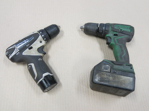 2 x Cordless Screw Drivers to Include: 1 x Makita DF330D & 1 x Hikoki DV18DDX. NOTE: both require chargers.