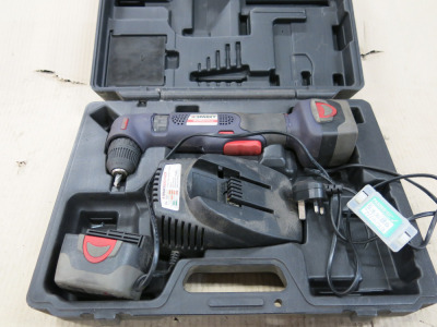 Sparky Professional Cordless Right Angle Drill, Model BAR 12 E. Comes with 2 x Batteries, Charger & Carry Case.