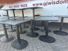 14 x Wood Topped Restaurant Tables & High Tables to Include: 10 x Square Dining Tables on Black Metal Base & 4 x High Tables on Black Metal Base. - 7