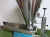 Aviteq Vibration Filler with 3000 Oscillations p/minVariable Speed Controller , Model KF12-Y, S/N V206350, DOM 2021. Comes with Stainless Steel Feed Hopper and Trough on Adjustable Mobile Tubular Frame. - 6