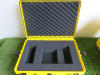 Hard Yellow Plastic Flight Case. Size 45 x 53 x 21cm. - 2