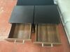 2 Drawer Walnut Side Tables x2 - 2