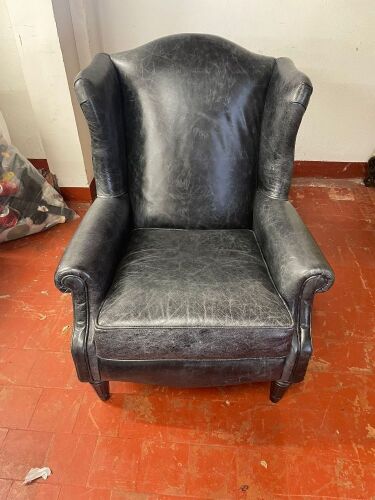 Black Leather Arm Chair