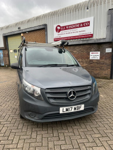 LM17 WBF: Mercedes Benz Vito 111 CDI Panel Van in Black. Manual, Diesel, 1598cc, Mileage 140,135. MOT Expires 04/06/25. Fitted with Vanguard Ulti Rack & Rhino Pipe Tube. Comes with 1 x Key & V5. NOTE: damage as pictured & viewed.