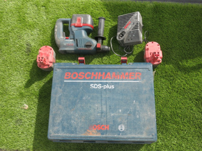 SDS-Plus Bosch Hammer Drill, Model GBH24v, in Carry Case with 3 x Batteries & Charger.