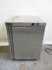 Sterling Pro Single Door Stainless Steel Undercounter Freezer, Model SPF200S, S/N D2102BBO1DF20S111, Size H85 x W60 x D61cm. NOTE: missing foot.