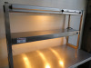 Stainless Steel Prep Table with Double Heated Chef Gantry, Size H163 x W121 x D61cm. - 2