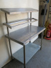 Vogue Stainless Steel Prep Table with Shelf Under, Chef Gantry with GN Pan Storage, Size Overall H148 x W120 x D60cm. - 4