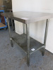 Stainless Steel Prep Table with Shelf Under, Size H90 x W91x D61cm. - 3