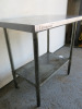 Stainless Steel Prep Table with Shelf Under, Size H90 x W91x D61cm. - 4