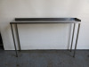 Narrow Stainless Steel Prep Table with Removable Top, Size H95 x W150 x D29cm