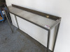 Narrow Stainless Steel Prep Table with Removable Top, Size H95 x W150 x D29cm - 3