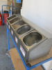 Stainless Steel Prep Station with 5 GN Containers, Size H20 x W85 x D25cm. - 2