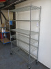 Trinity 6 Tier Mobile Wire Rack, Size H195 x W120 x D45cm. - 2