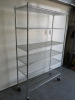 Trinity 6 Tier Mobile Wire Rack, Size H195 x W120 x D45cm. - 3