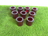 9 x Hollowick Thick Round Red Glass Tealights.