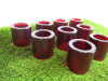 9 x Hollowick Thick Round Red Glass Tealights. - 3