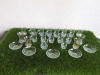 17 x Assorted Turkish Glass Tea Cups with 5 Saucers.