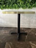 17 x Restaurant Dining Tables with Marble Effect Tops and Gold Banding to Edge, Size H75 x W70 x D60cm. - 2