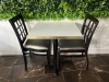 17 x Restaurant Dining Tables with Marble Effect Tops and Gold Banding to Edge, Size H75 x W70 x D60cm. - 5